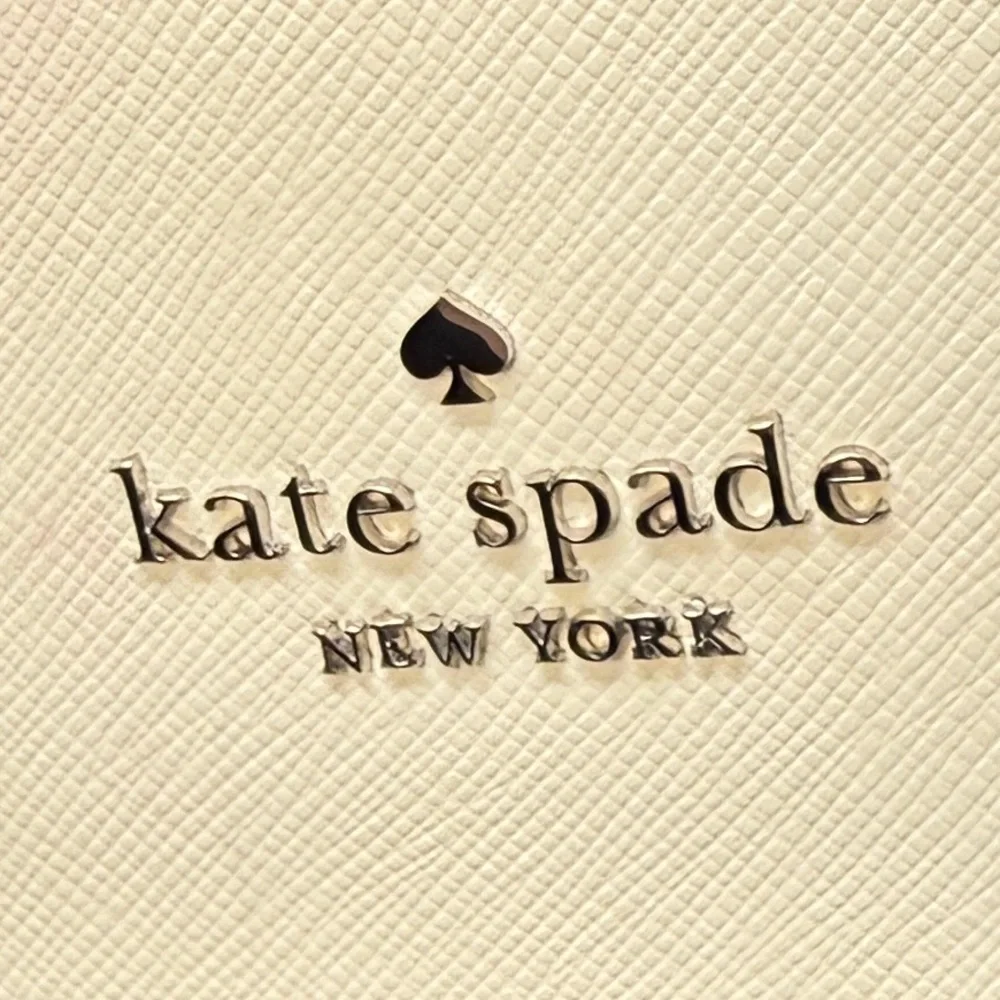 Kate Spade Madison Colorblock Saffiano Medium Satchel Bag Cream/Plat. Gray/Black